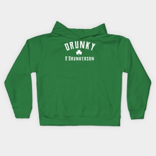 Drunky O'Drunkerson st patrick's day  t shirt Kids Hoodie